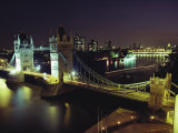 Tower Bridge, Thames River, London, England Fotografie-Druck von O. Louis Mazzatenta
