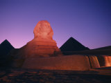 The Great Sphinx Illuminated at Night Photographic Print by Richard Nowitz