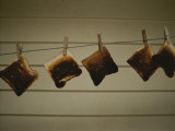 Burnt Toast Hanging on Clothesline Photographic Print by Todd Gipstein