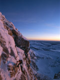 A Man Rappels Down a Mountain in Grand Teton National Park Photographic Print by Jimmy Chin