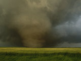 An F4 Category Tornado Travels Across a Field at Great Speed, Photographic Print