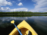 Kayakers View from Boat at Nancy Lake State Recreation Area Photographic Print by Michael Melford