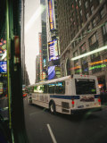 View of a New York City Bus from a Window of a Bus Photographic Print by Gina Martin