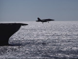 U.S.S. Coral Sea Aircraft Carrier, Flight Operations Lámina fotográfica