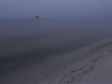 Distant View of Offshore Oil Drilling Rig in the Gulf of Mexico Photographic Print by Medford Taylor