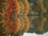 Fall Foliage Around Churchill Lake is Reflected in the Still Water Photographic Print by Brian Gordon Green