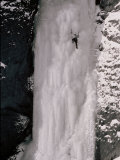 A Man Climbs the Lower Pitch on Schoolhouse on the Upper South Fork Valley Photographie par Bobby Model