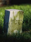A Civil War Era Gravestone Marked Unknown Photographic Print by Kenneth Garrett