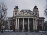 The National Theater in Sofia, Bulgaria, the Motto on the Facade Reads Union Makes Strength Photographic Print by Raul Touzon