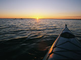 Kayak Sits in the Marsh Around Carrot Island Before Sunset Photographic Print by Stephen Alvarez