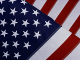 A Close-up of the Stars and Stripes of an American Flag Fotoprint van Todd Gipstein