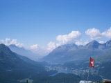 View of the Engadin Valley and St. Moritz Photographic Print by Taylor S. Kennedy
