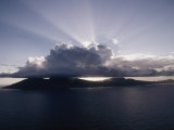 A Large Cloud Hovers over Dominica Island Photographic Print by Jodi Cobb