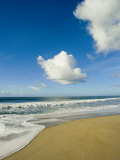 Atlantic Ocean Waves Break Upon the Beach on a Sunny Day with Clouds Photographic Print by Skip Brown