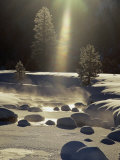 Steam Rises off the Snow-Covered River Photographic Print by Phil Schermeister
