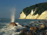 White Chalk Cliffs of the Island of Rugen at Jasmund National Park Photographic Print by Norbert Rosing