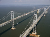 An Aerial View of the Chesapeake Bay Bridge Photographie par Richard Nowitz