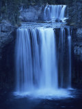 Twilight View of Colonnade Falls and Surrounding Evergreen Forest Photographie par Tom Murphy