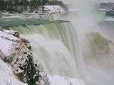 Winter View of Cascading Niagara Falls Photographic Print by Melissa Farlow