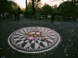 The Imagine Mosaic, a Memorial to John Lennon in Strawberry Fields Photographic Print by Melissa Farlow
