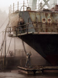 Sandblasters Restore a Soviet Ship at This Shipyard Photographic Print by Cotton Coulson