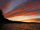 Sunset on Sebago Lake Photographie par Skip Brown