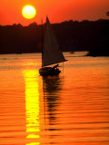Catboat on the Chesapeake Bay at Sunset Photographic Print by Skip Brown