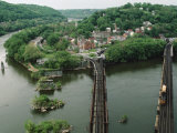 Bridges at the Confluence of the Potomac and Shenandoah Rivers Photographic Print by Joel Sartore