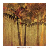 Sunset Palms II Prints by Amori 