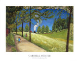 The Train in the Horizon Prints by Gabrielle Münter