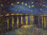 Sterrennacht boven de Rhône, ca.1888 Poster van Vincent van Gogh Sterrennacht boven de Rhône, ca.1888 Poster van Vincent van Gogh