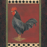 Black Rooster Affiches par Stephanie Marrott