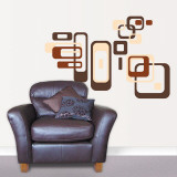 Retro Squares Autocollant mural