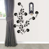 Monochrome Florals Muursticker