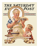 Trimming the Pie, c.1935 Prints by Joseph Christian Leyendecker
