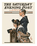 Sailor and Mother in Church, c.1918 Prints by Joseph Christian Leyendecker