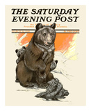Porcupine Scares the Bears Prints by Charles Livingston Bull