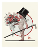 Easter Angel in Tophat, c.1915 Art by Joseph Christian Leyendecker
