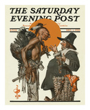 Trading for a Turkey, c.1923 Prints by Joseph Christian Leyendecker