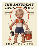 July Fourth at the Beach, c.1921 Kunstdrucke von Joseph Christian Leyendecker
