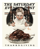 Thanksgiving Dinner, c.1919 Prints by Joseph Christian Leyendecker