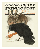 Crow and Rabbits, c.1916 Posters av Charles Livingston Bull Crow and Rabbits, c.1916 Posters av Charles Livingston Bull