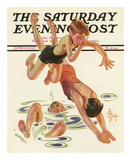 Diving In, c.1935 Kunstdrucke von Joseph Christian Leyendecker