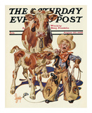 Little Cowboy Takes a Licking, c.1938 Kunst von Joseph Christian Leyendecker