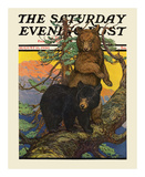 Bears in Tree, c.1930 Posters av Charles Livingston Bull Bears in Tree, c.1930 Posters av Charles Livingston Bull