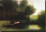 Kohler's Pig Stretched Canvas Print by Michael Sowa