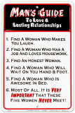 Guide to Lasting Relationships - Man Placa de lata