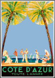 Cote d'Azur Framed Canvas Print by Jean-Gabriel Domergue