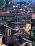 Rooftops and Buildings of Town, Lucca, Italy Photographic Print by Bethune Carmichael