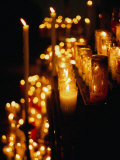 Candles Inside Oaxaca City Cathedral, Oaxaca City, Mexico Photographie par Richard Nebesky